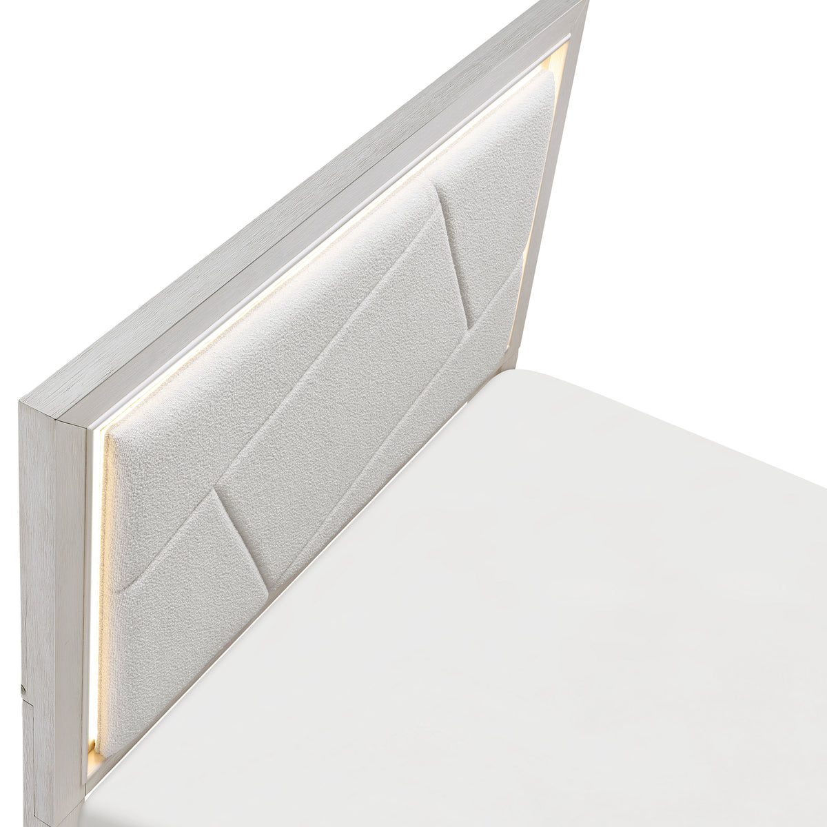 Asteria Antique White King Panel Bed from Homelegance - Luna Furniture