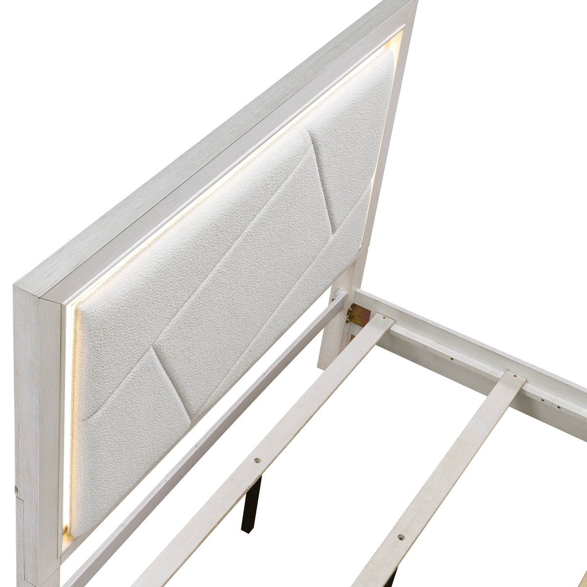 Asteria Antique White King Panel Bed from Homelegance - Luna Furniture