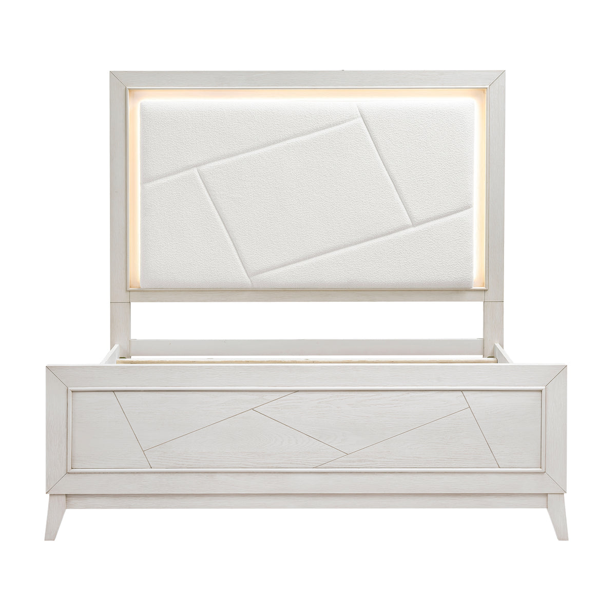 Asteria Antique White Queen Panel Bed from Homelegance - Luna Furniture