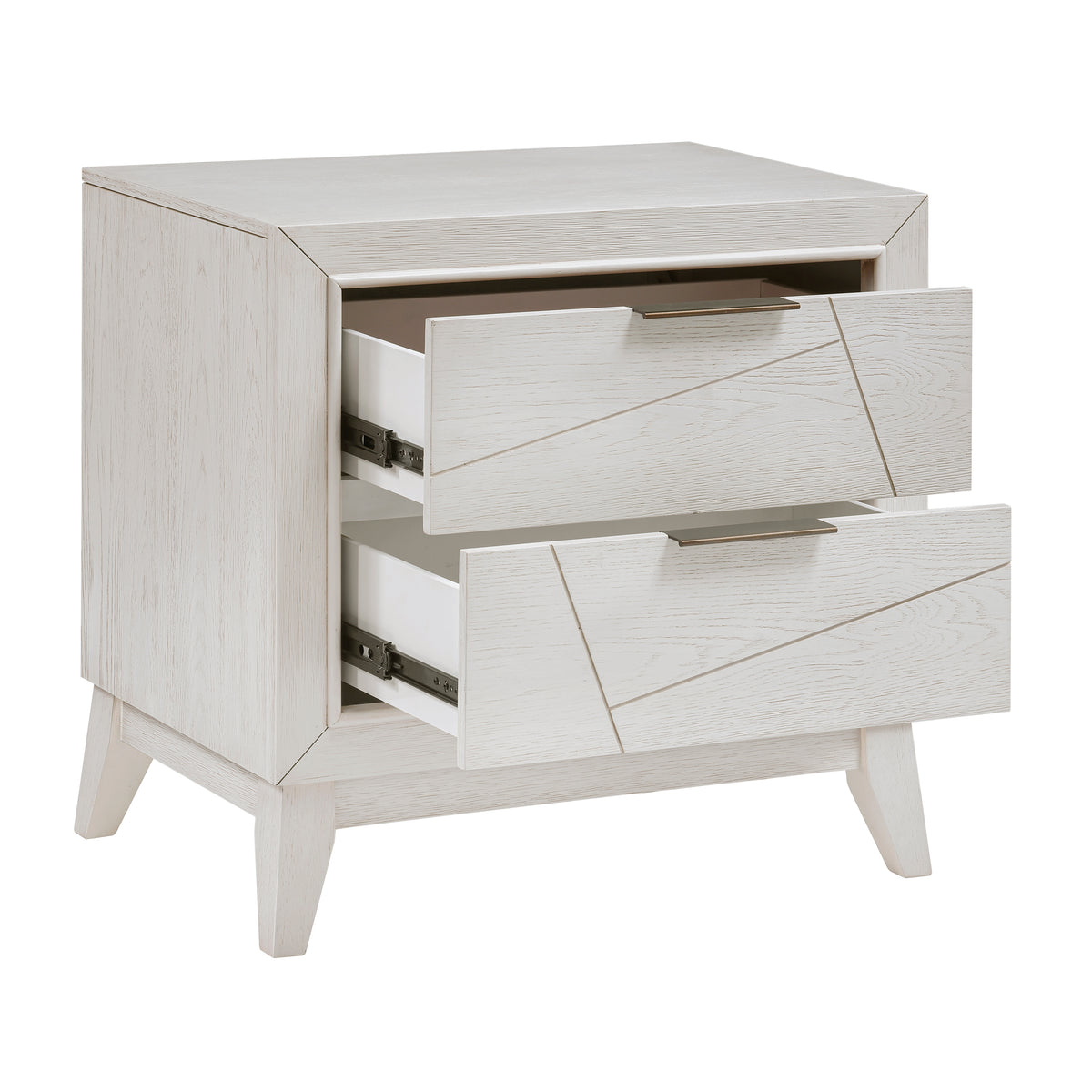 Asteria Antique White 4pc Set (QB+NS+DR+MR) from Homelegance - Luna Furniture