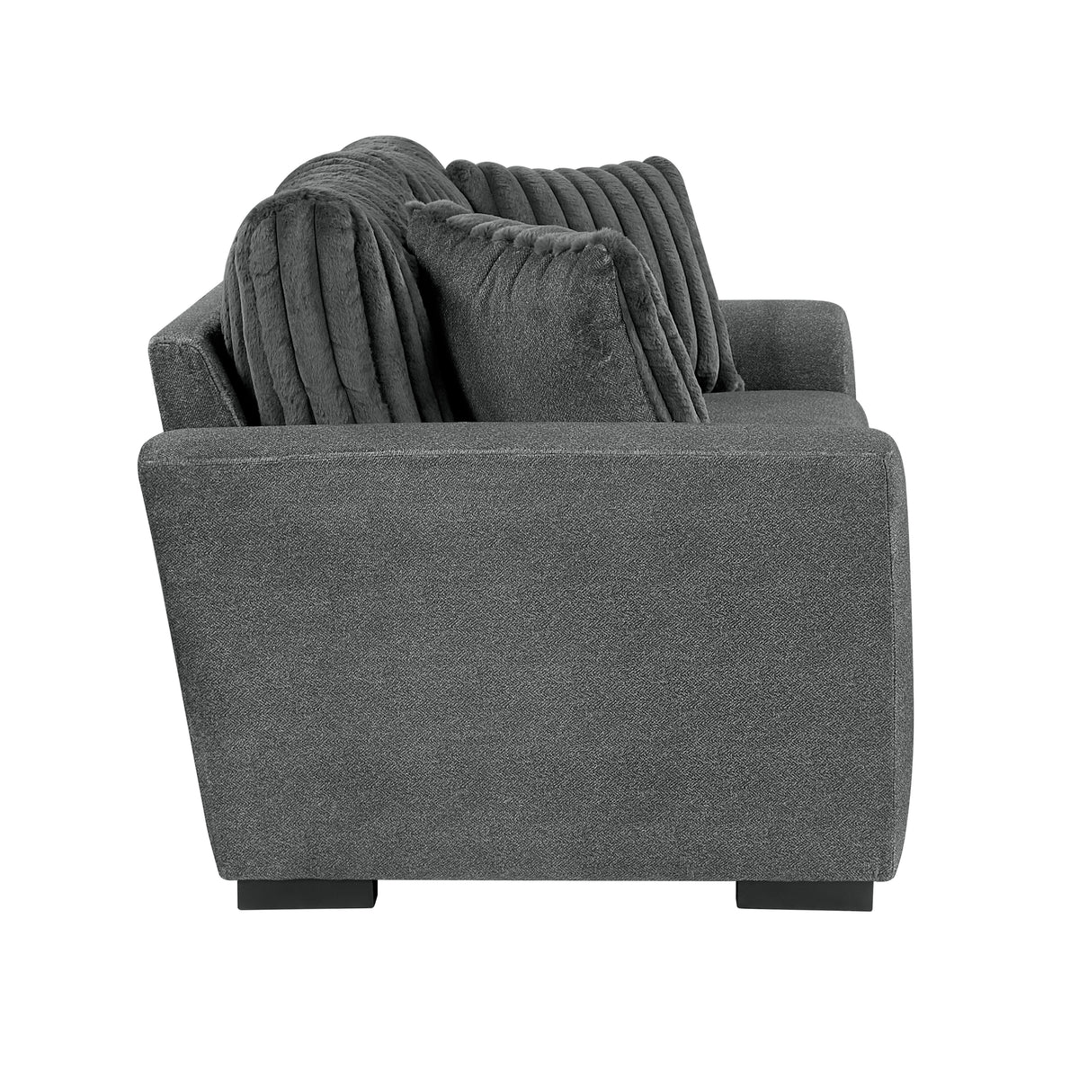 Athena Dark Gray Loveseat from Homelegance - Luna Furniture