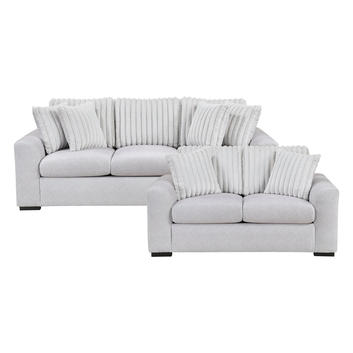 Athena Gray Sofa and Loveseat from Homelegance - Luna Furniture
