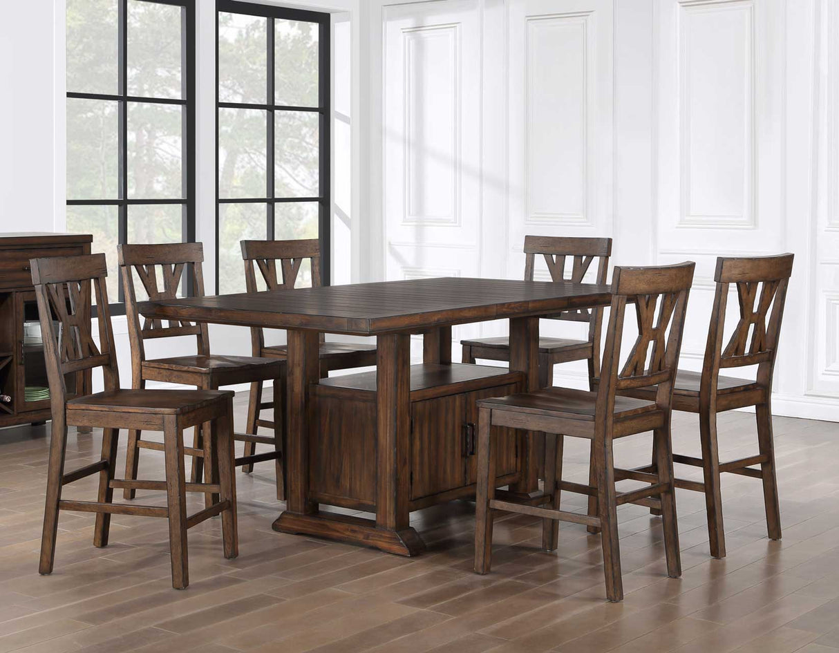 Auburn Dark Tobacco Counter Height Set from Steve Silver - Luna Furniture