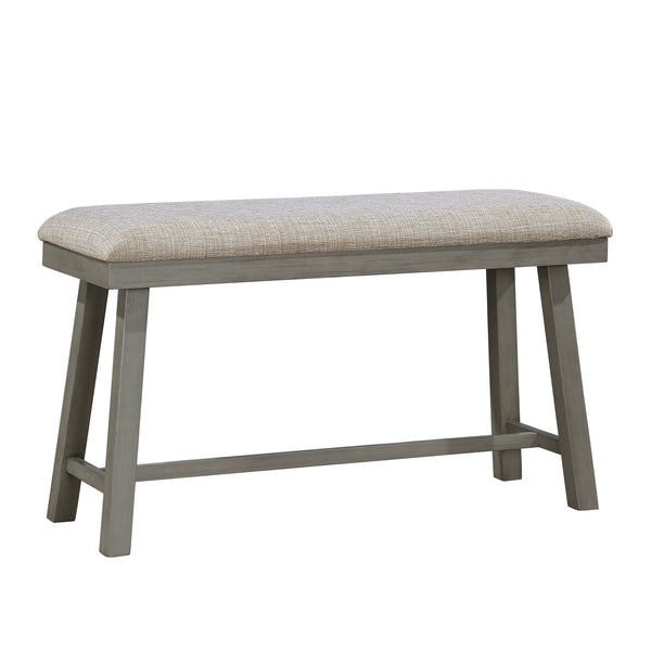 Auburndale Light Gray Counter Height Bench