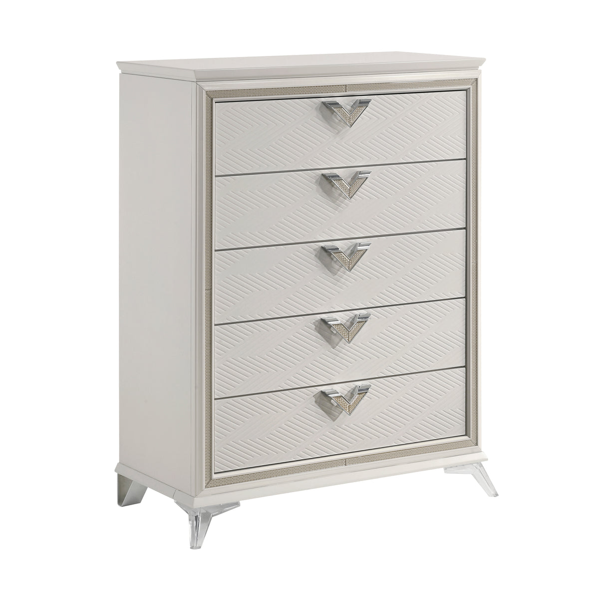 Audra White Panel Upholstered Bedroom Set from Homelegance - Luna Furniture