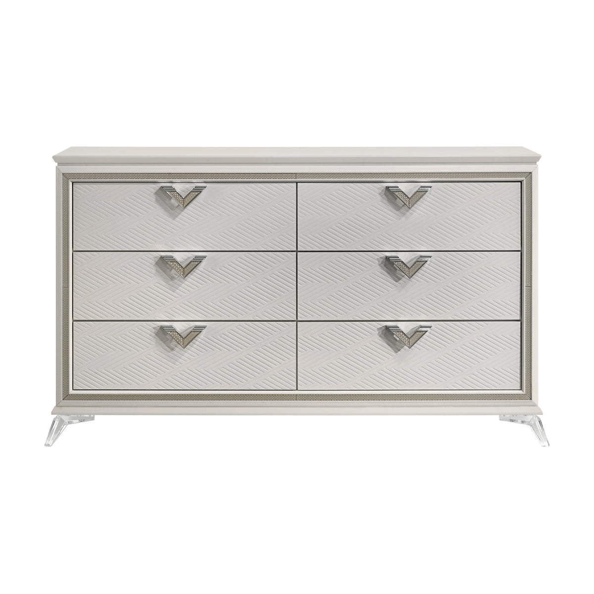 Audra White Panel Upholstered Bedroom Set from Homelegance - Luna Furniture