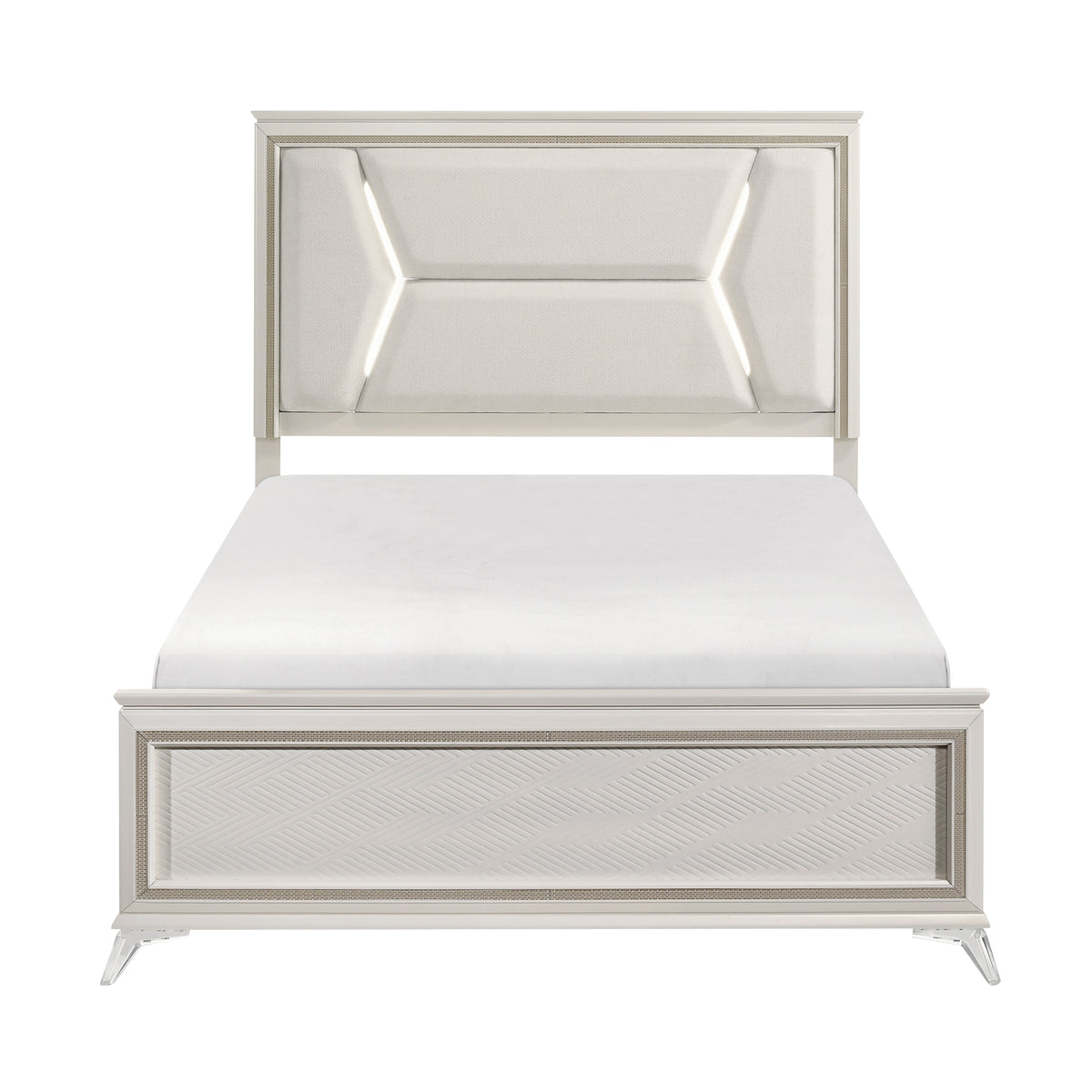Audra White Panel Upholstered Bedroom Set from Homelegance - Luna Furniture