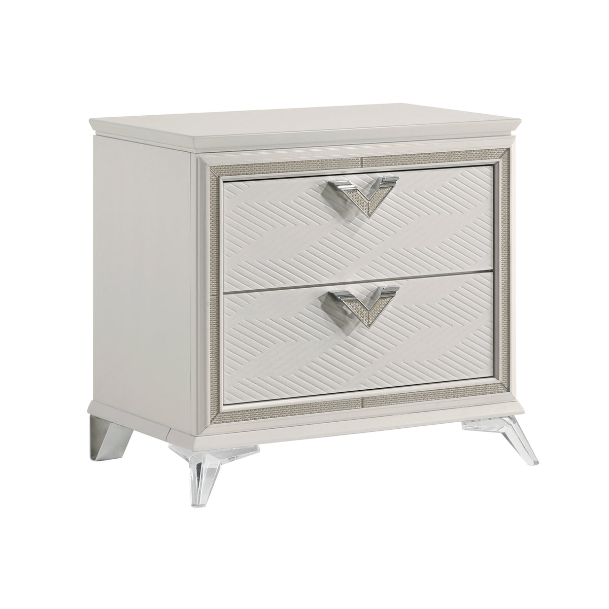 Audra White Panel Upholstered Bedroom Set from Homelegance - Luna Furniture
