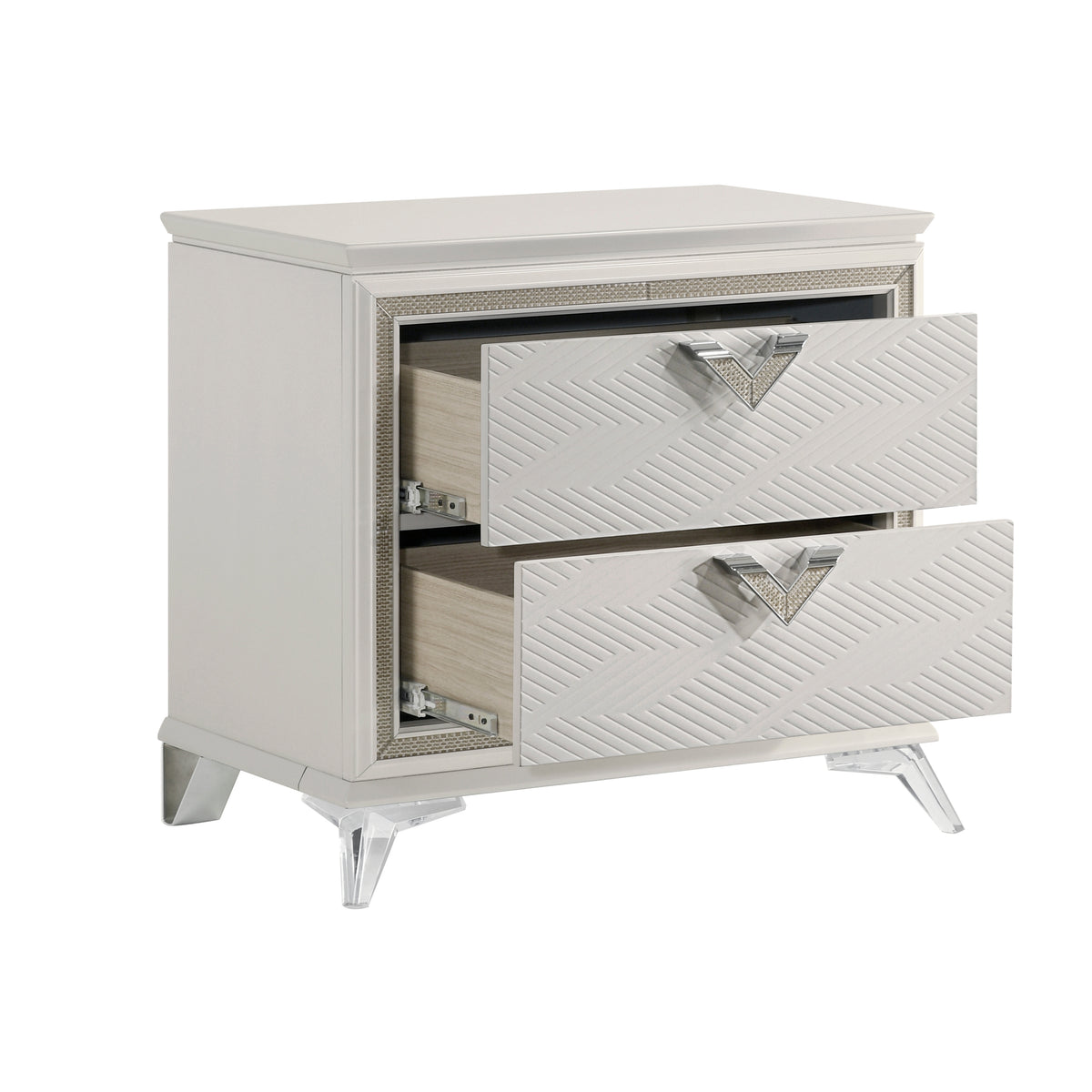 Audra White Panel Upholstered Bedroom Set from Homelegance - Luna Furniture