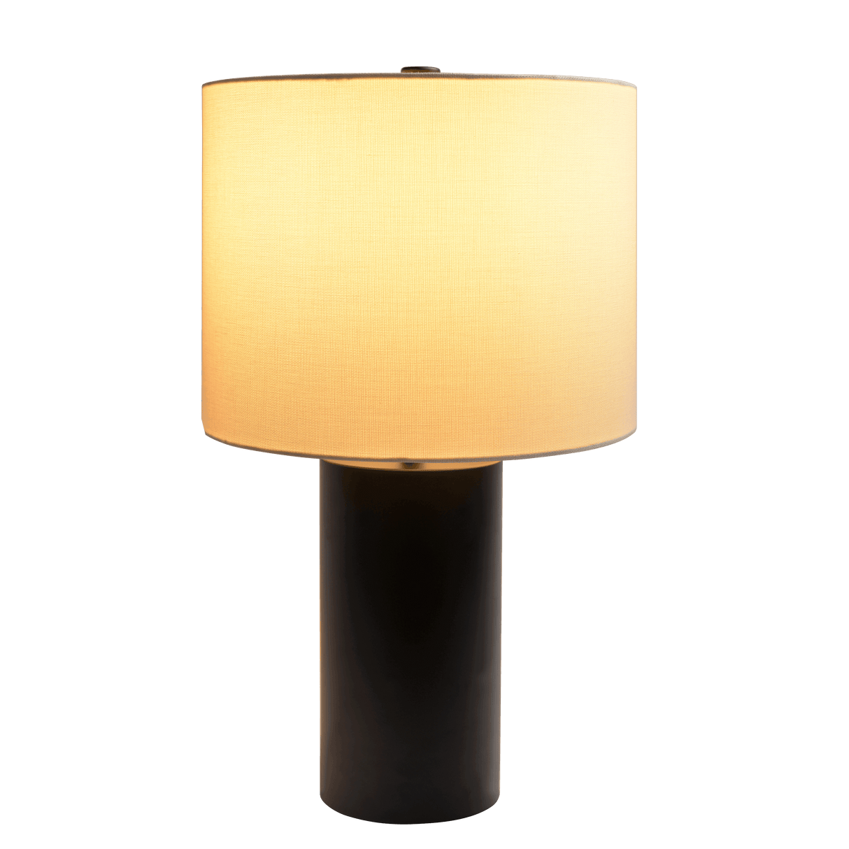 Aura Black Table Lamp with On/Off Switch Black Block Base from Midinmod - Luna Furniture