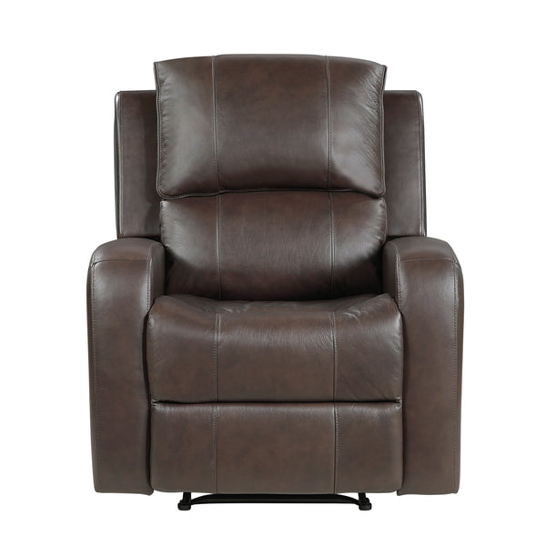Austin Brown Genuine Leather Reclining Chair