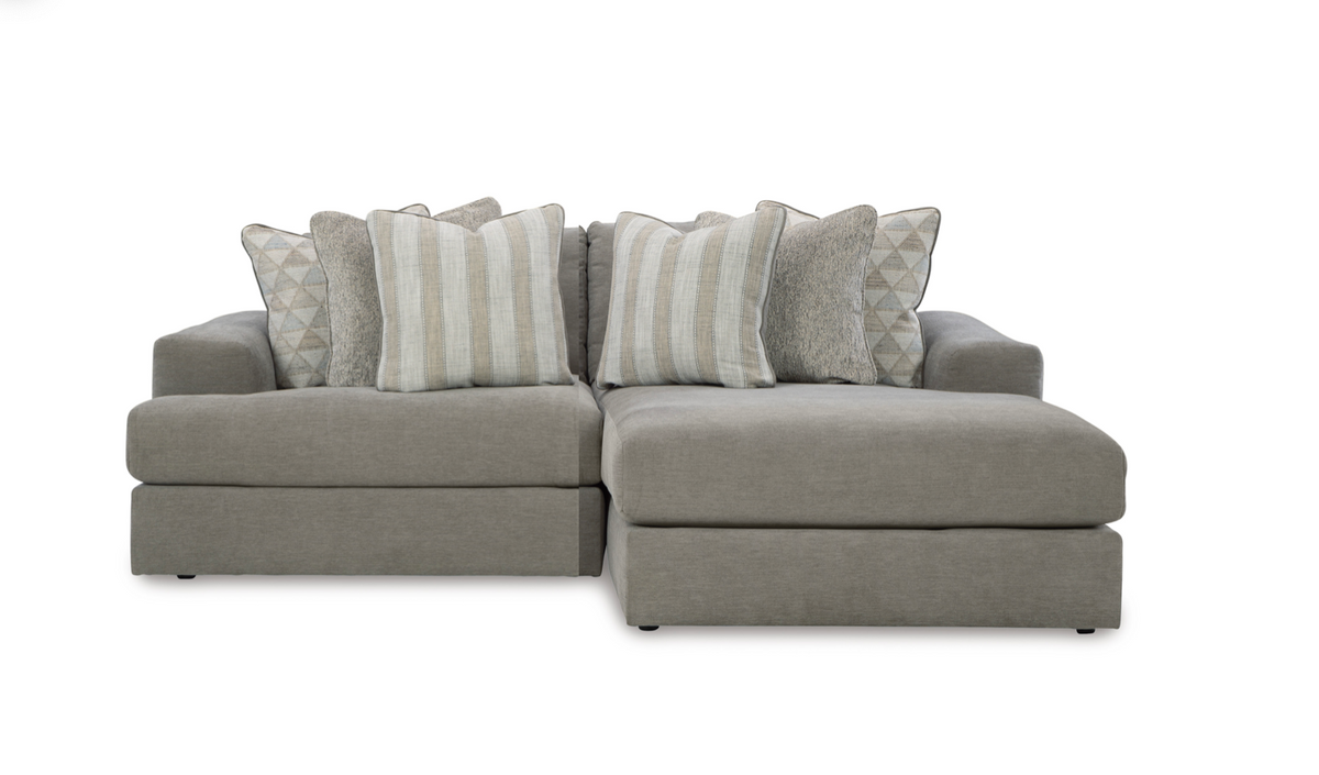 Avaliyah Ash 2-Piece RAF Chaise Sectional from Ashley - Luna Furniture