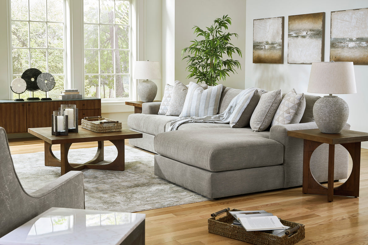 Avaliyah Ash 3-Piece RAF Chaise Sectional from Ashley - Luna Furniture