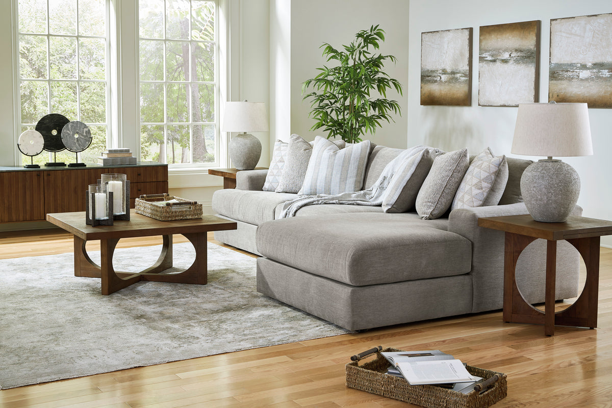 Avaliyah Ash 3-Piece RAF Chaise Sectional from Ashley - Luna Furniture