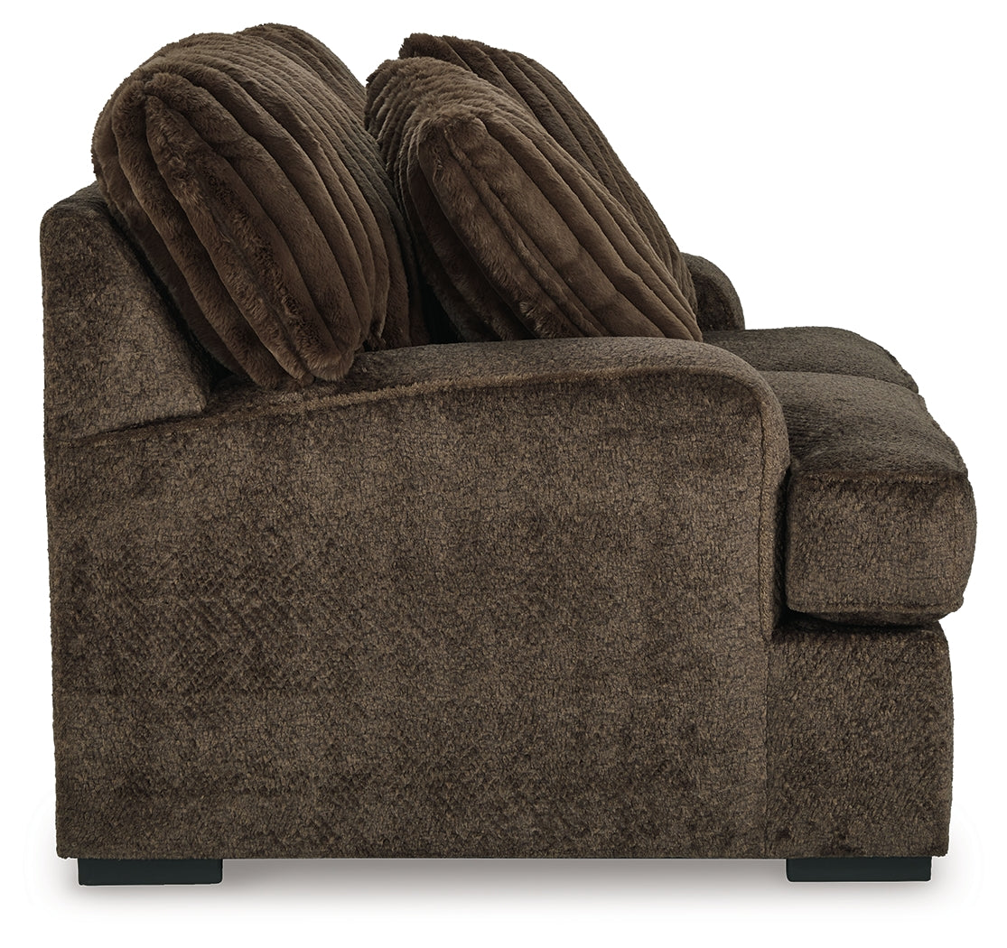 Aylesworth Chocolate Loveseat from Ashley Furniture - Luna Furniture