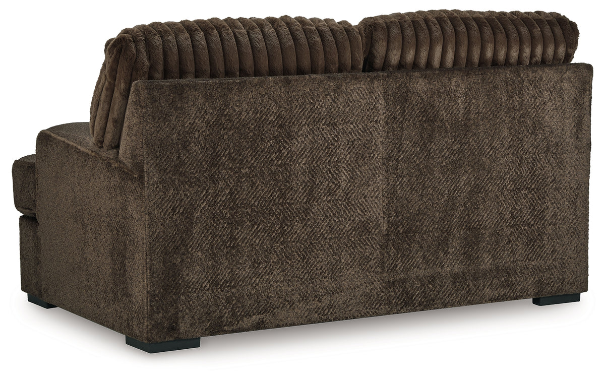 Aylesworth Chocolate Loveseat from Ashley Furniture - Luna Furniture