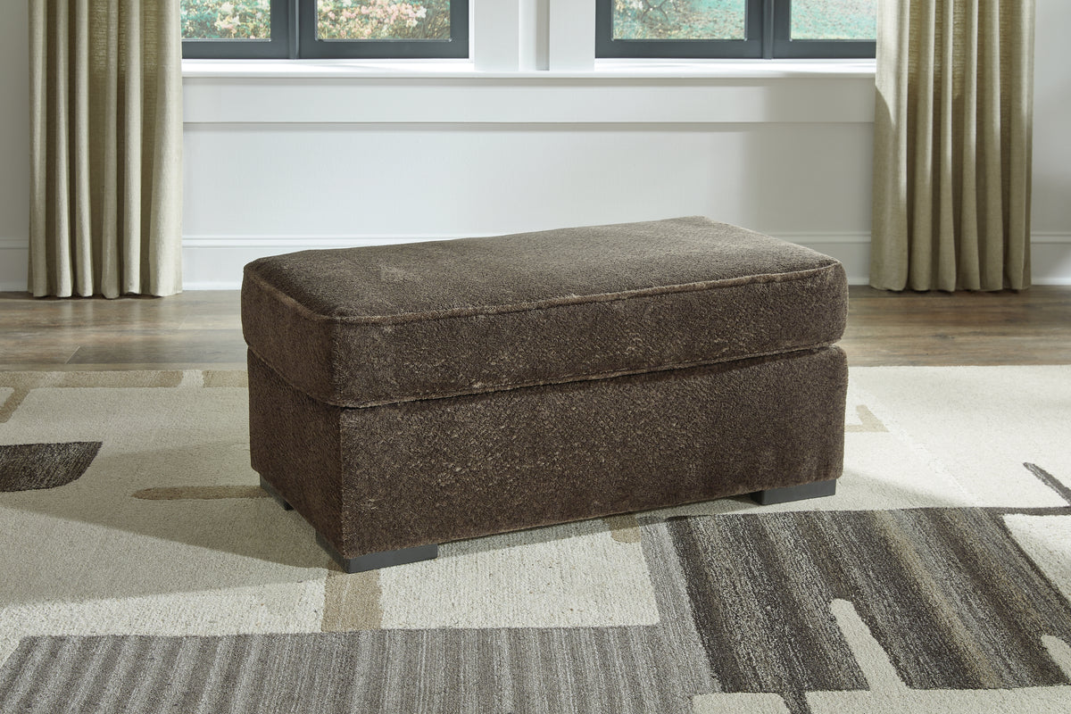 Aylesworth Chocolate Ottoman from Ashley - Luna Furniture