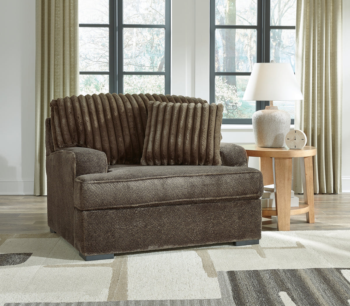 Aylesworth Chocolate Oversized Chair from Ashley - Luna Furniture