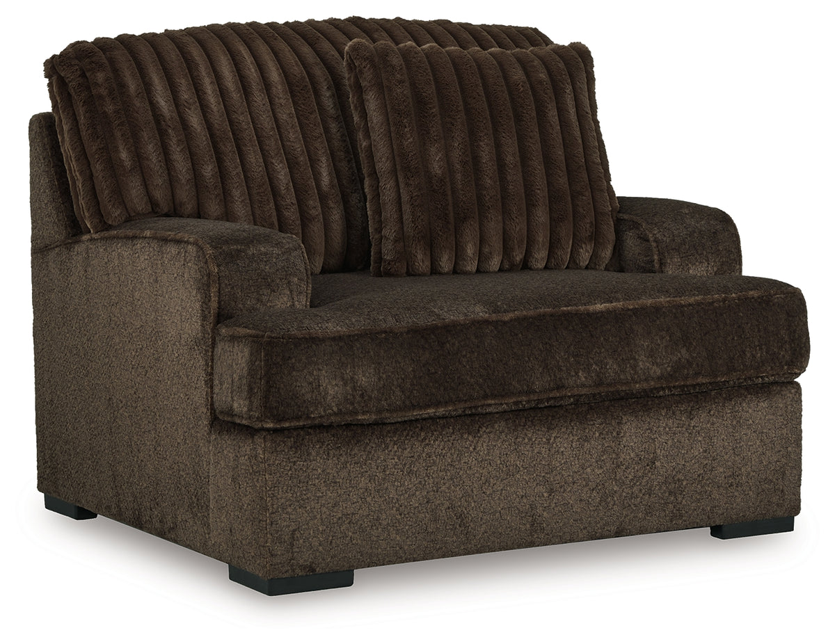 Aylesworth Chocolate Oversized Chair from Ashley - Luna Furniture
