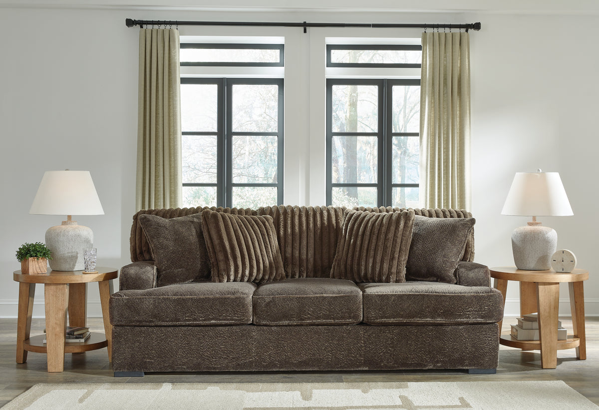 Aylesworth Chocolate Sofa from Ashley - Luna Furniture
