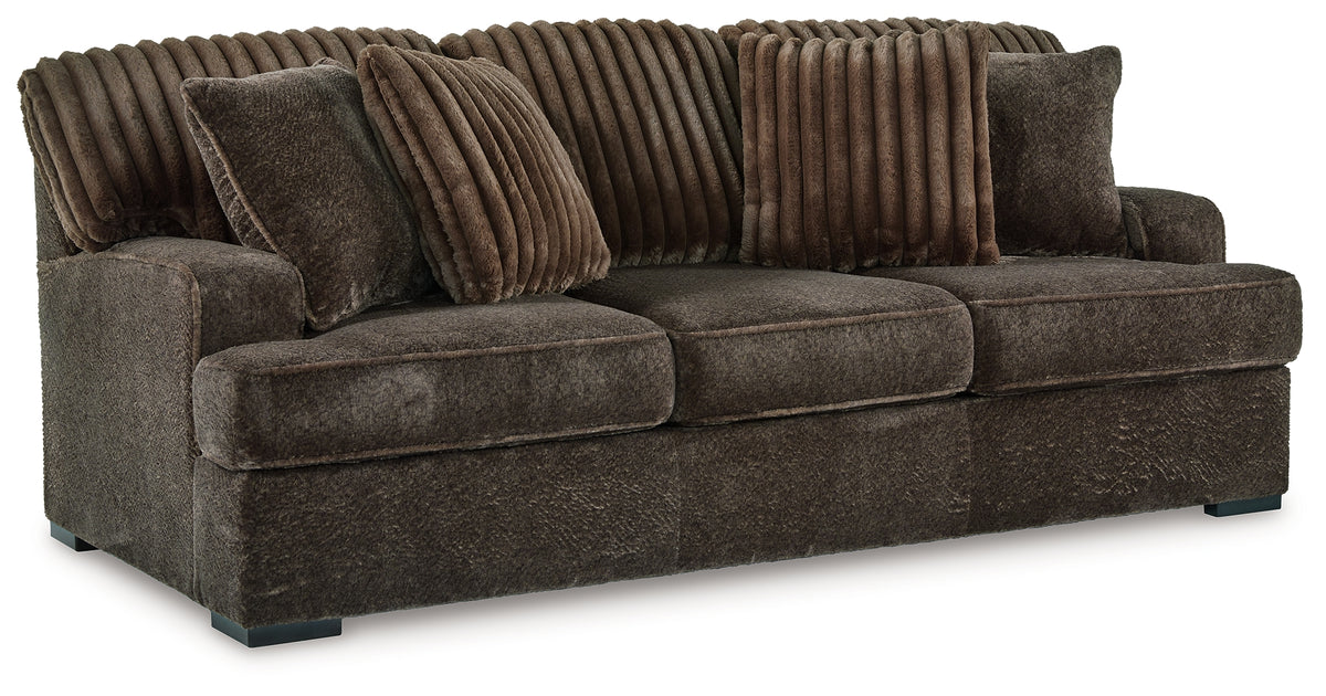Aylesworth Chocolate Sofa from Ashley - Luna Furniture