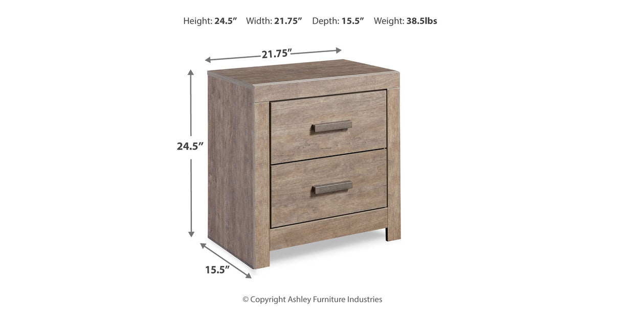 Culverbach Full Panel Bed with Mirrored Dresser, Chest and 2 Nightstands in Gray from Ashley - Luna Furniture