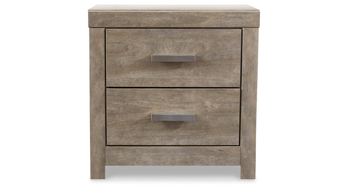 Culverbach King Panel Bed with Nightstand in Gray from Ashley Furniture - Luna Furniture