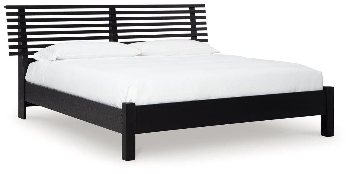 Danziar King Slat Panel Bed, Dresser, Mirror and Nightstand from Ashley - Luna Furniture