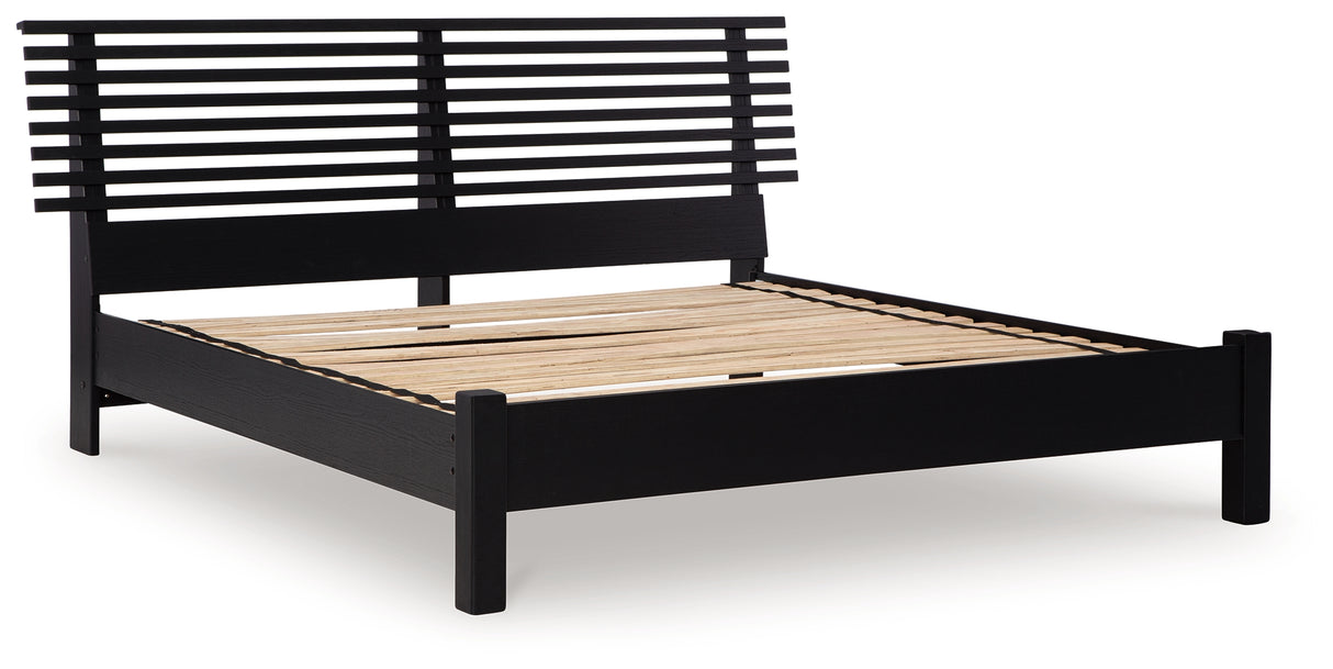 Danziar King Slat Panel Bed, Dresser, Mirror and Nightstand from Ashley - Luna Furniture