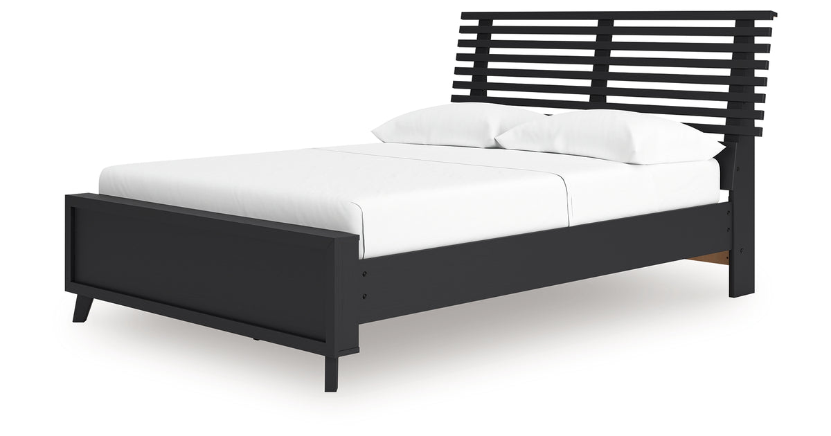 Danziar Black Full Slat Platform Bed from Ashley Furniture - Luna Furniture
