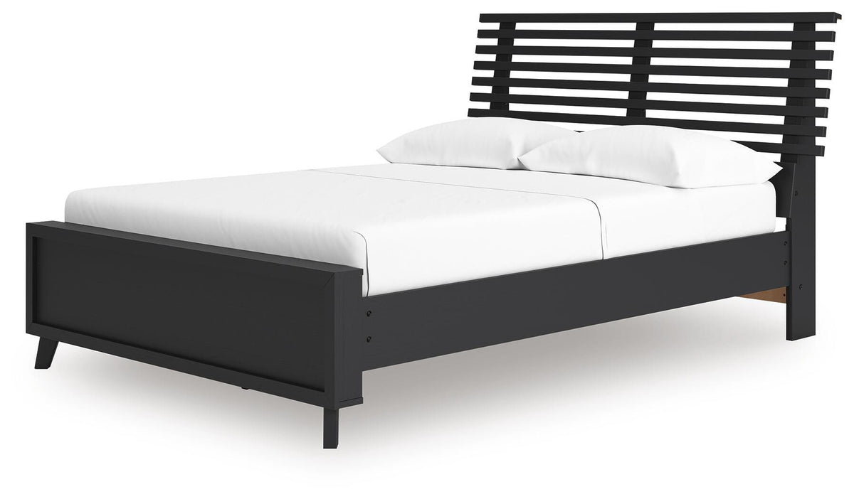 Danziar Black Full Slat Platform Bed from Ashley Furniture - Luna Furniture