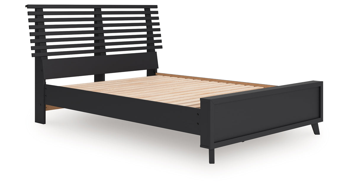 Danziar Black Full Slat Platform Bed from Ashley Furniture - Luna Furniture