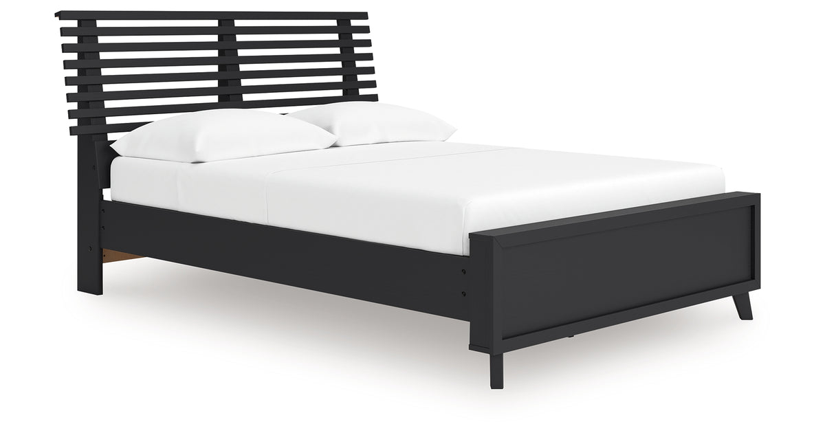 Danziar Black Full Slat Platform Bed from Ashley Furniture - Luna Furniture