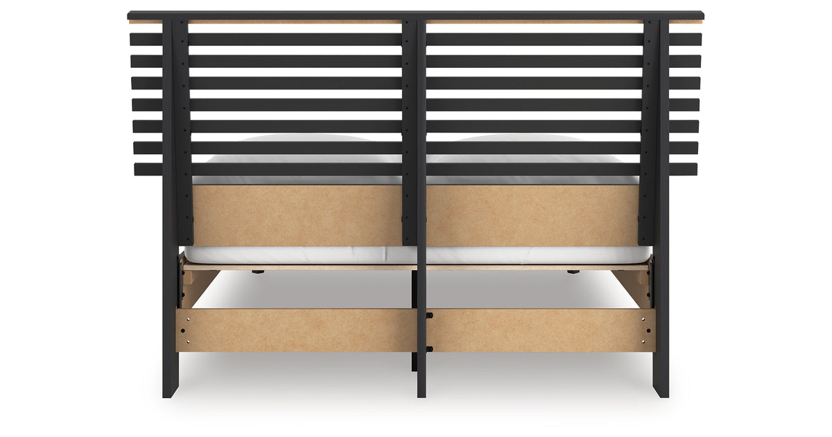 Danziar Black Full Slat Platform Bed from Ashley Furniture - Luna Furniture