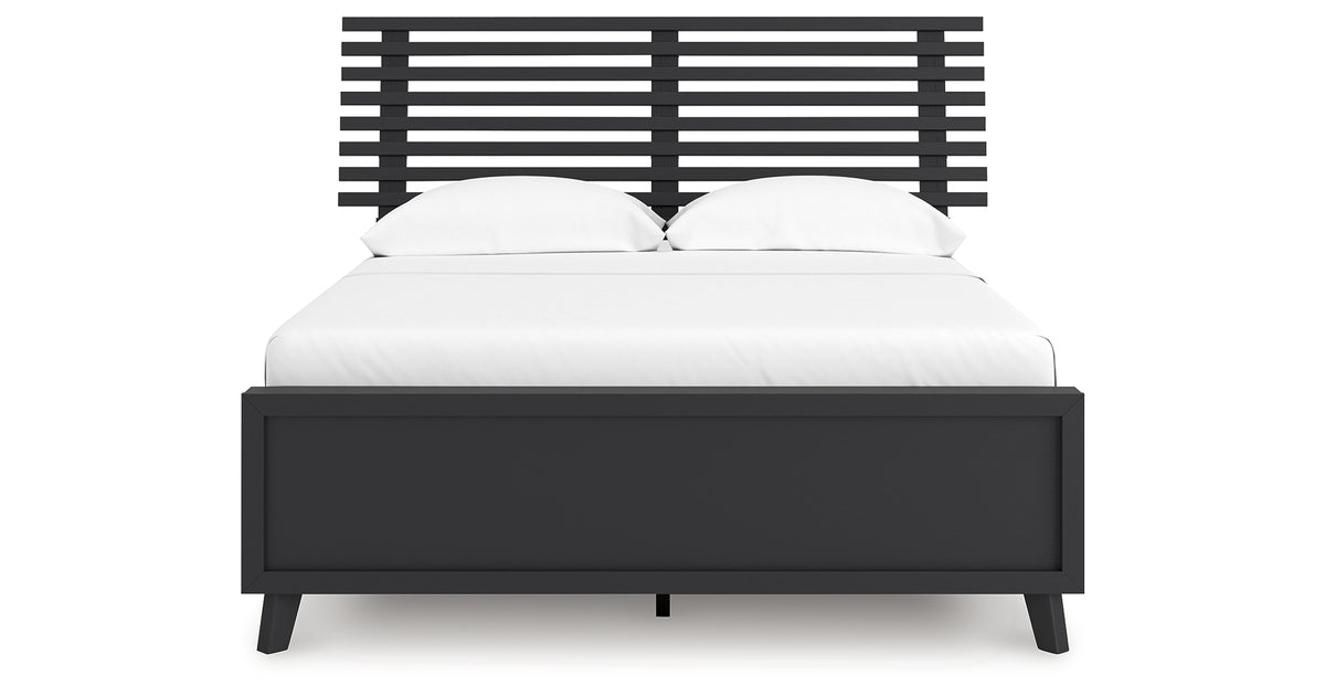 Danziar Black Full Slat Platform Bed from Ashley Furniture - Luna Furniture