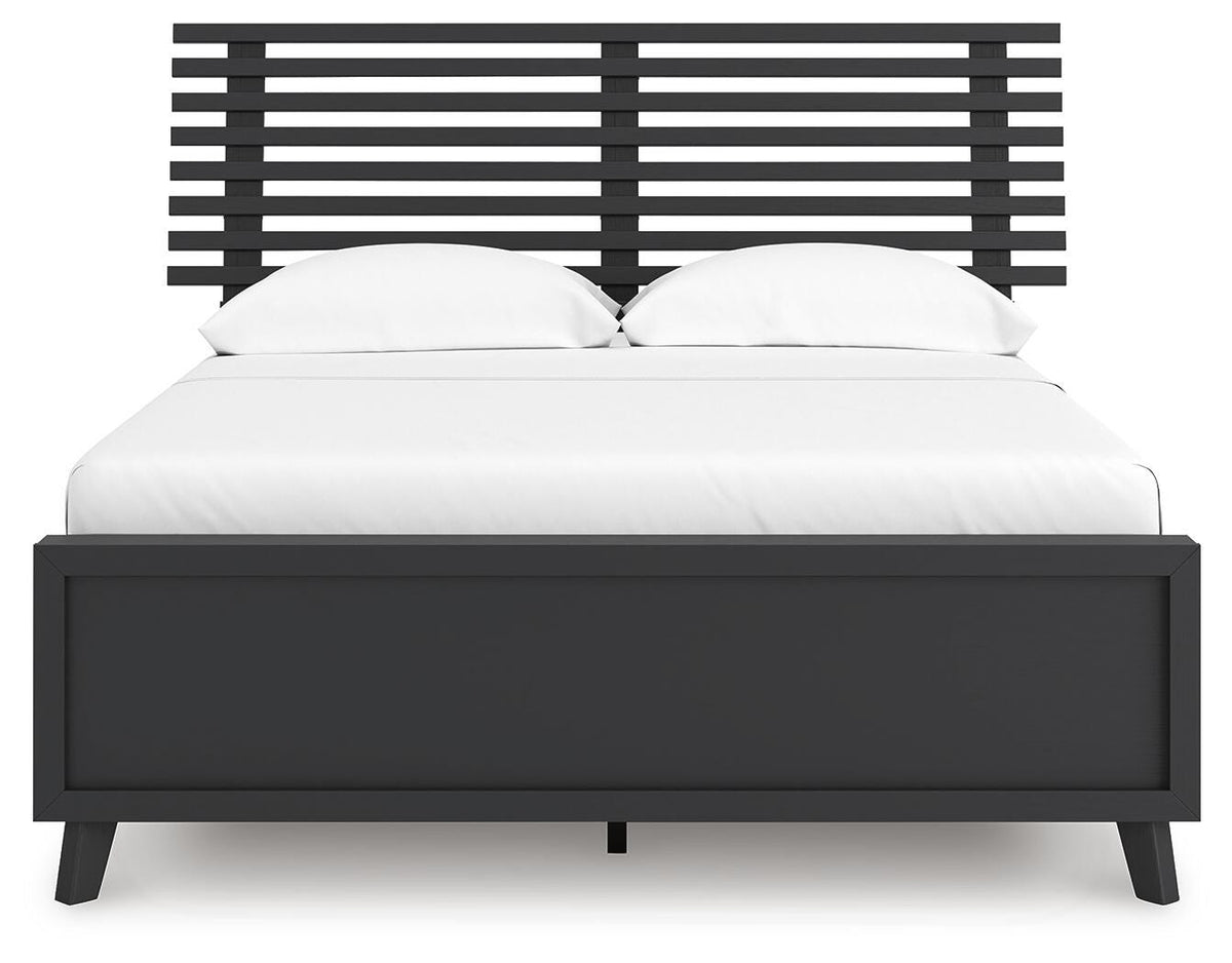 Danziar Black Full Slat Platform Bed from Ashley Furniture - Luna Furniture