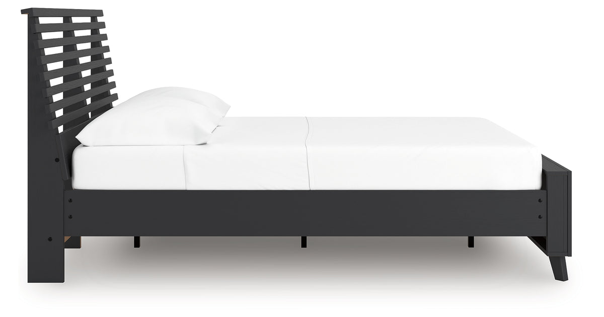 Danziar Black Full Slat Platform Bed from Ashley Furniture - Luna Furniture