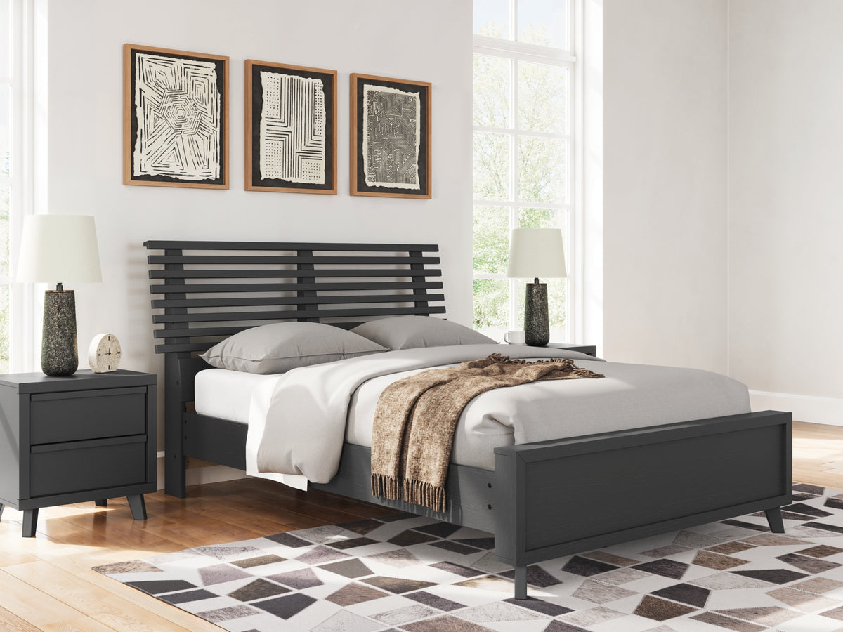 Danziar Black Full Slat Platform Bed from Ashley Furniture - Luna Furniture
