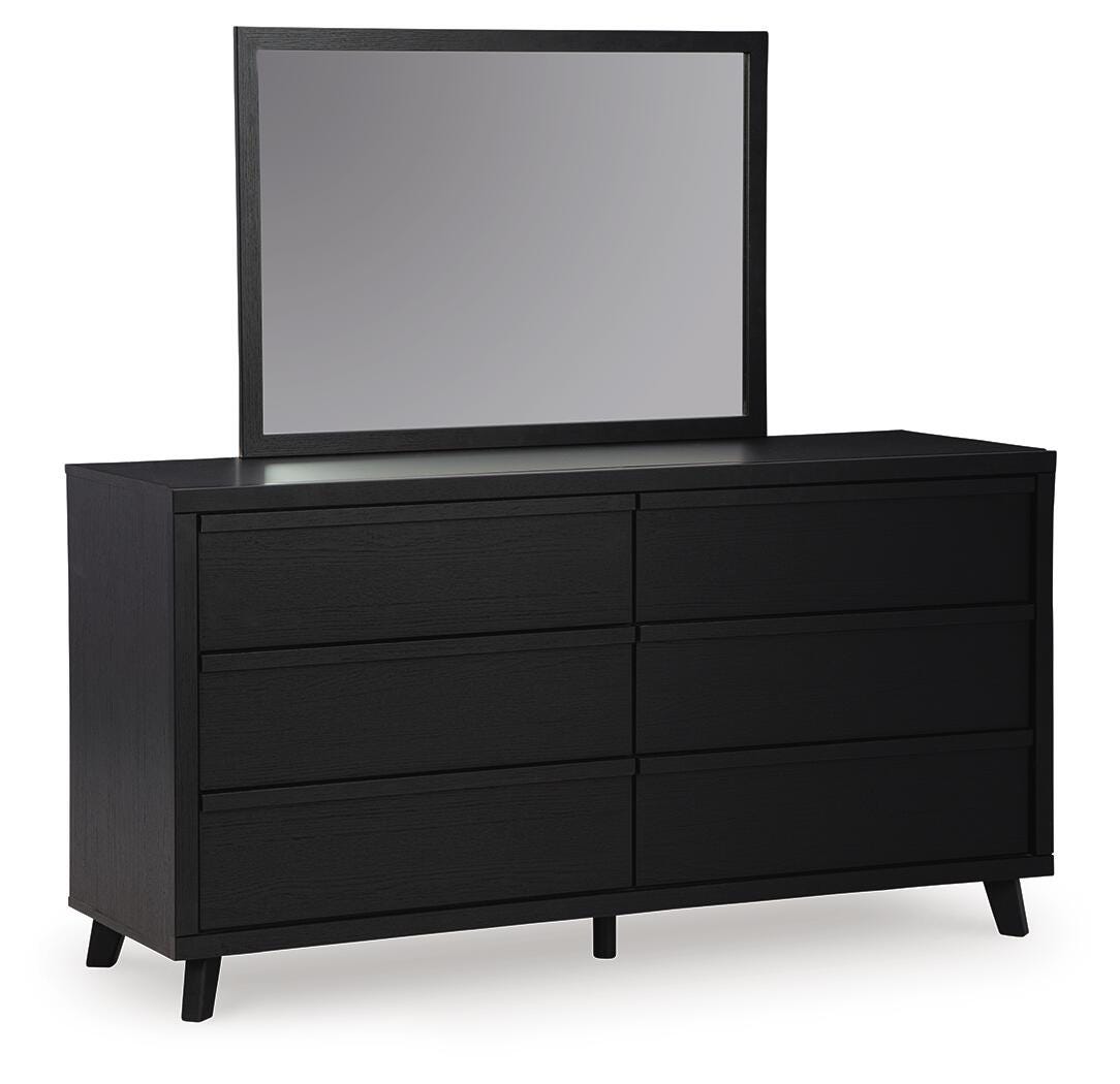 Danziar Black Dresser and Mirror from Ashley Furniture - Luna Furniture