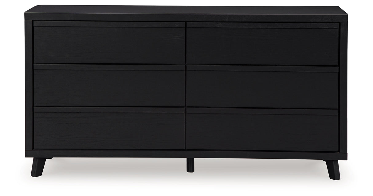 Danziar Black Queen Panel Bed and Dresser from Ashley - Luna Furniture