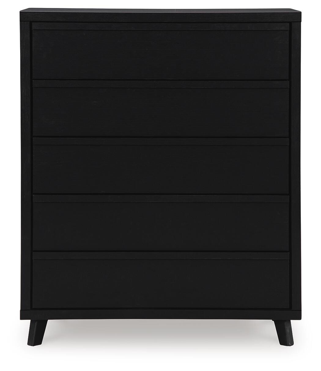 Danziar Black Dresser, Chest and Nightstand from Ashley - Luna Furniture