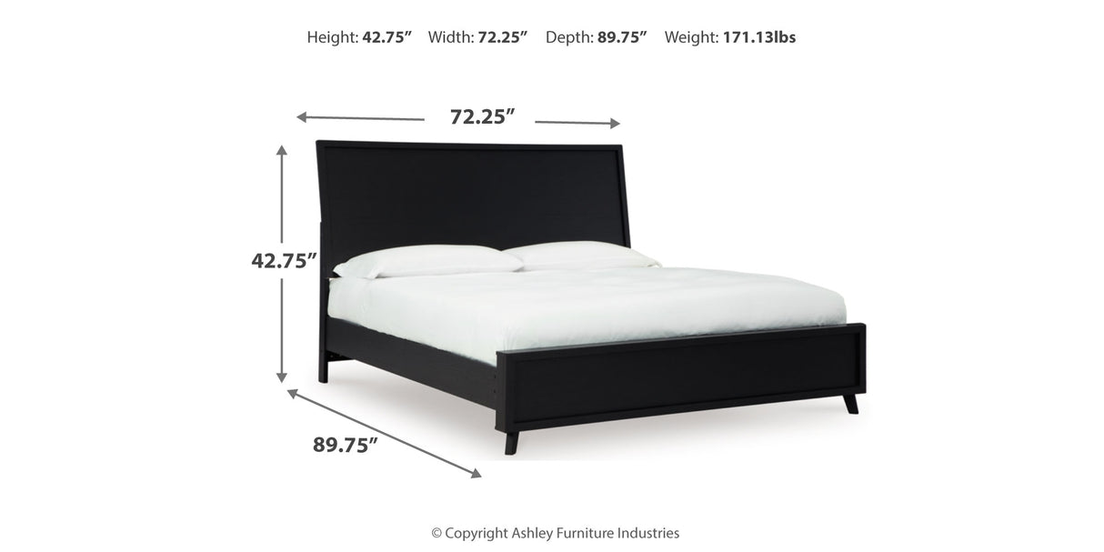 Danziar Black Queen Panel Bed and Dresser from Ashley - Luna Furniture