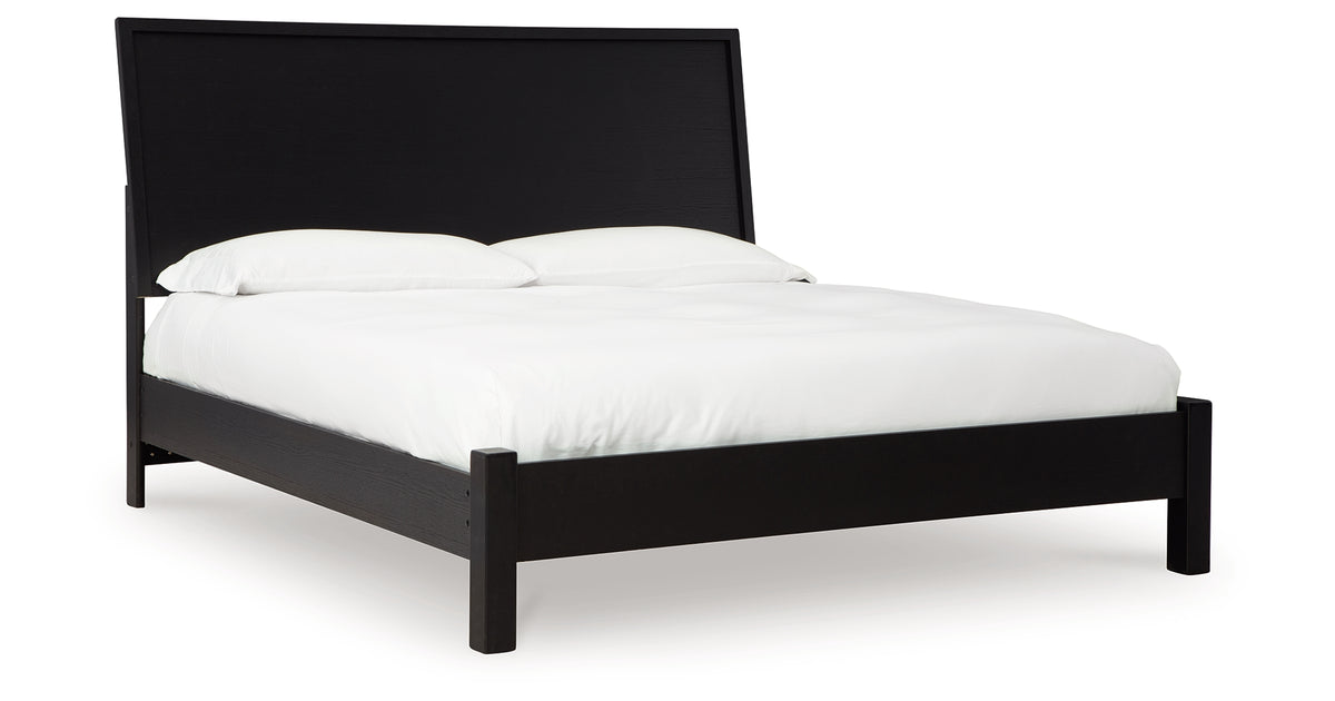 Danziar Black King Platform Bed from Ashley - Luna Furniture