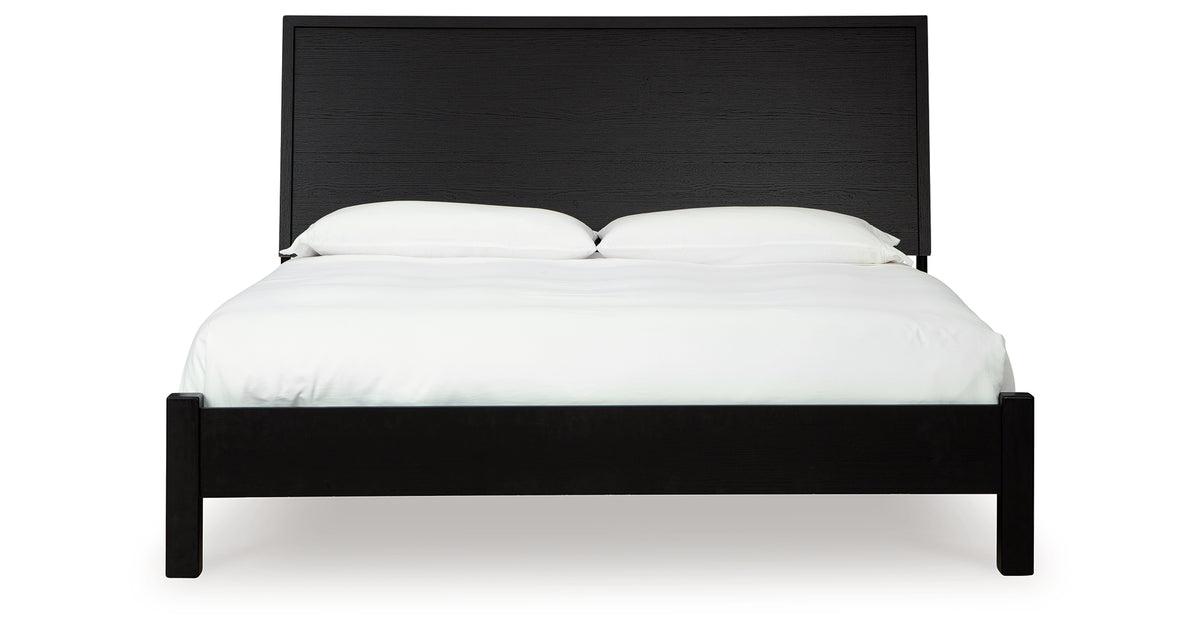 Danziar Black King Platform Bed from Ashley - Luna Furniture