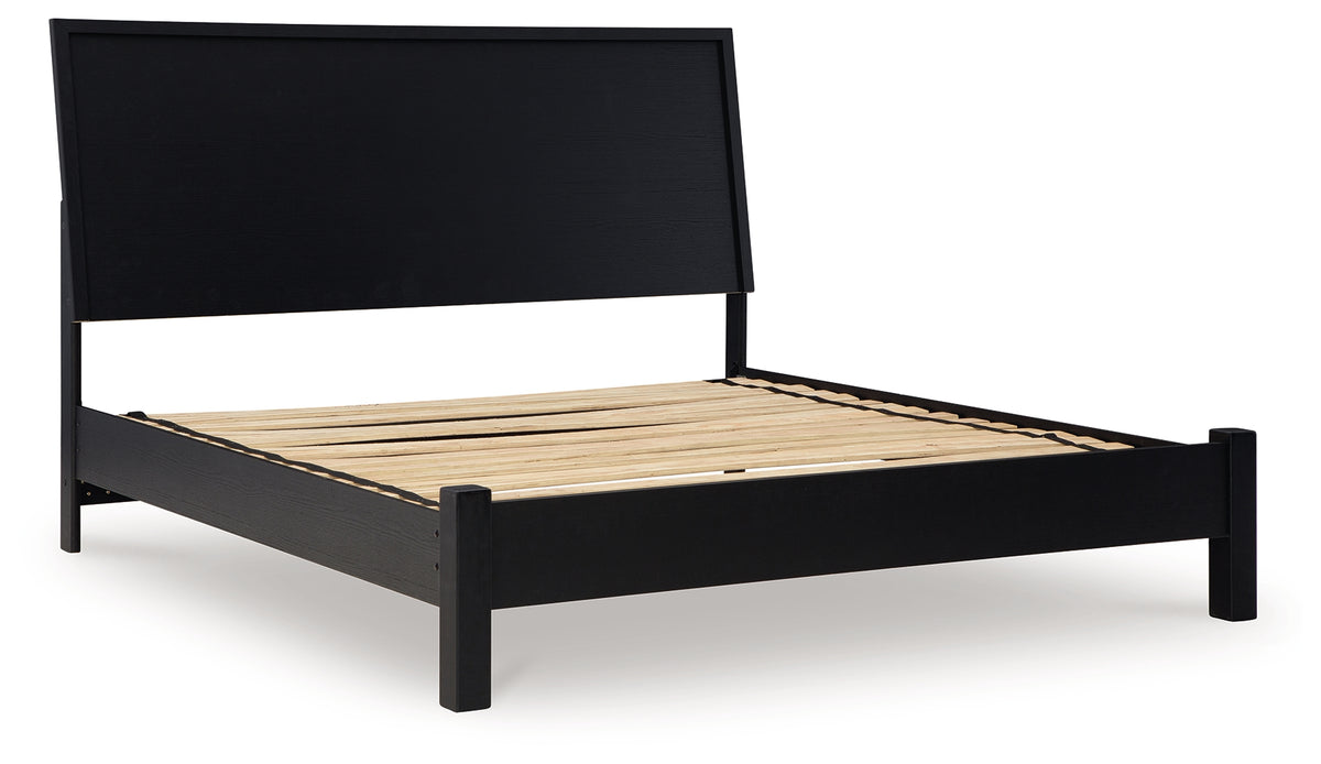 Danziar Black King Platform Bed from Ashley - Luna Furniture