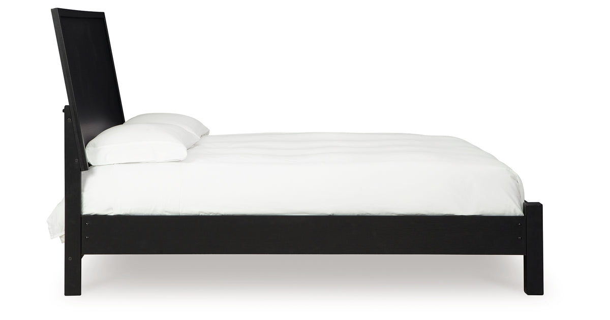 Danziar Black King Platform Bed from Ashley - Luna Furniture