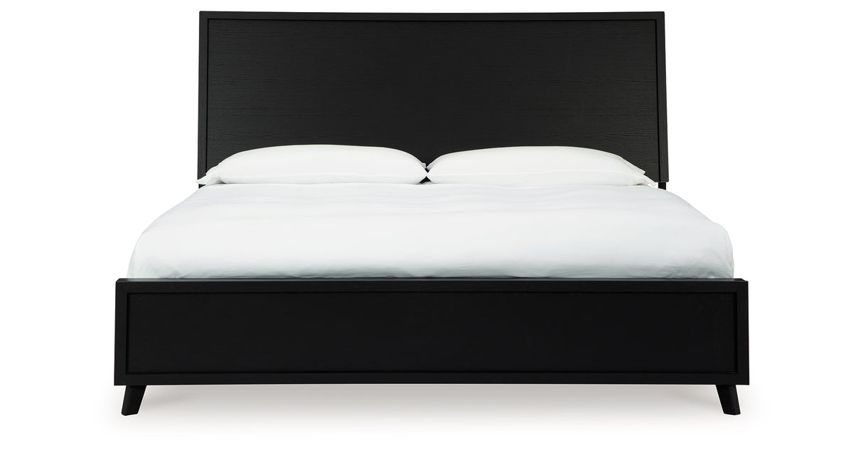 Danziar Black King Panel Bed, Dresser and 2 Nightstands from Ashley - Luna Furniture