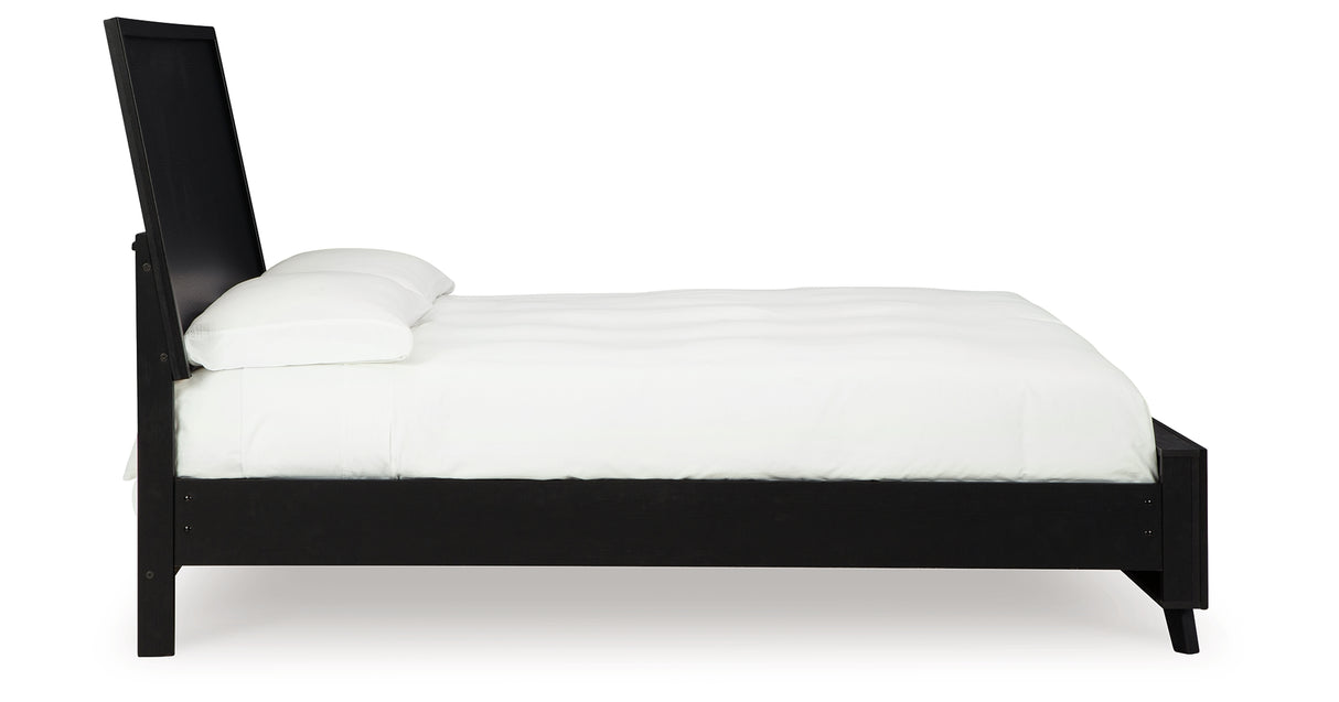 Danziar Black King Panel Bed, Dresser and 2 Nightstands from Ashley - Luna Furniture