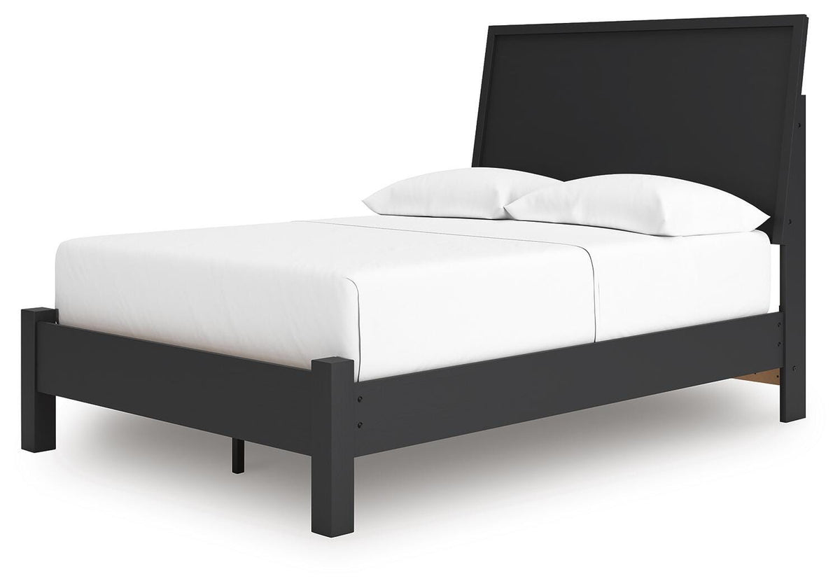 Danziar Black Full Platform Bed from Ashley Furniture - Luna Furniture