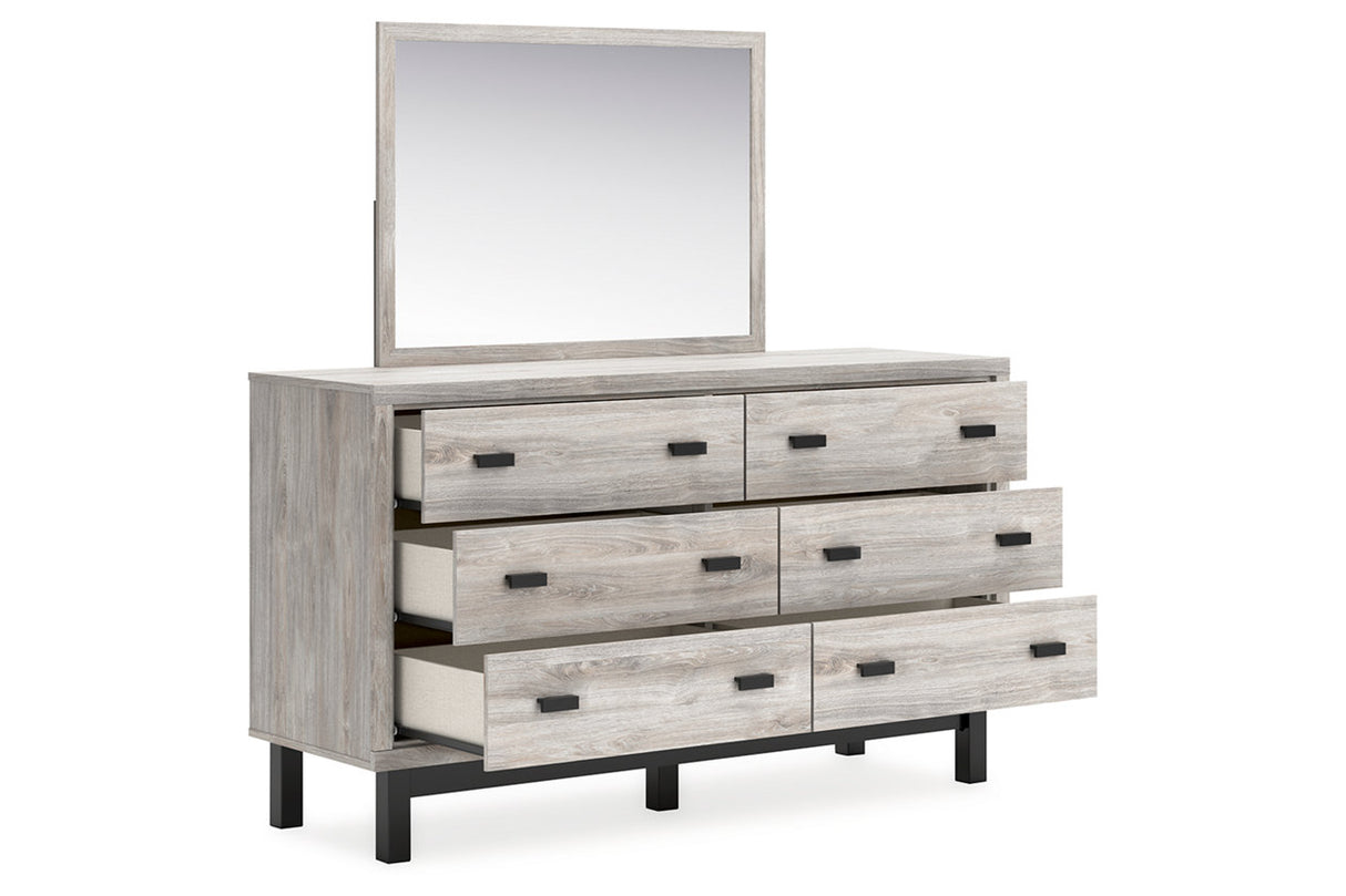 Vessalli Gray Panel Bedroom Set with 2 Nightstands from Ashley - Luna Furniture